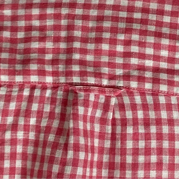 Club Monaco Gingham Check Shirt Pink Slim Fit Men Size L - Picture 13 of 16